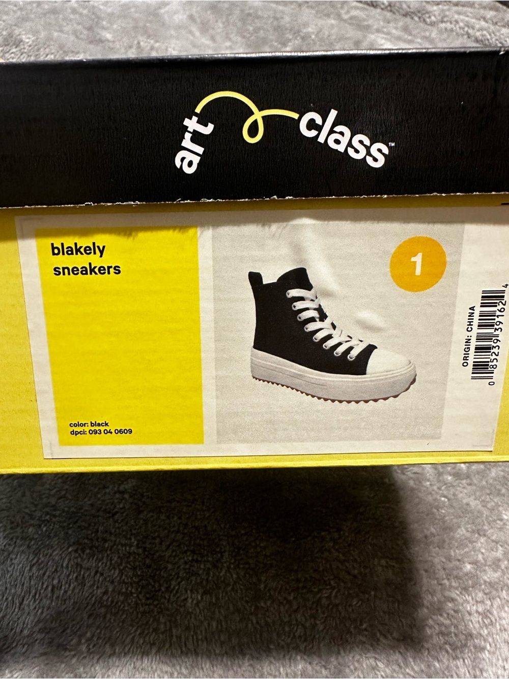art class Black High-Top Kids Sneakers